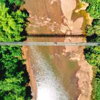 สะพานแขวนเขาพัง  ภูเขารูปหัวใจ