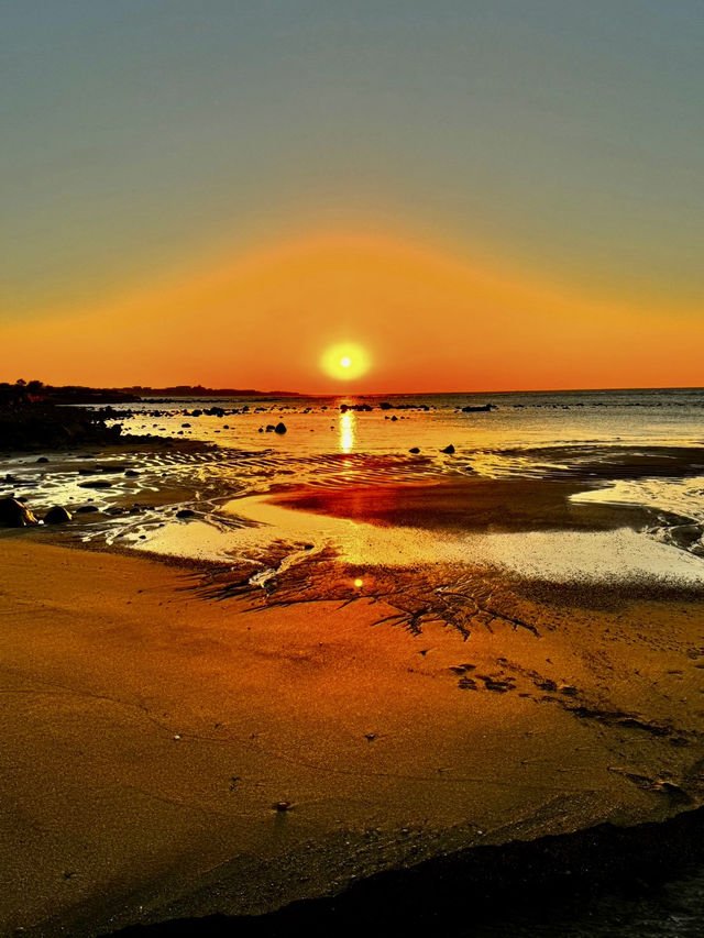三芝踩海沙看夕陽