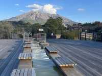 My Relaxing Day at Sakurajima: Foot Bath, Volcano Views & Cute Cats! 🌋👣