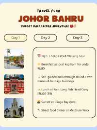 🇲🇾 Johor Bahru Itinerary for 3 days trip