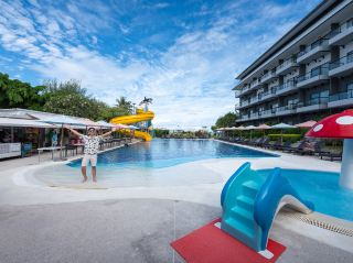 Cha-am accommodation, next to the sea, with a slide, pet-friendly