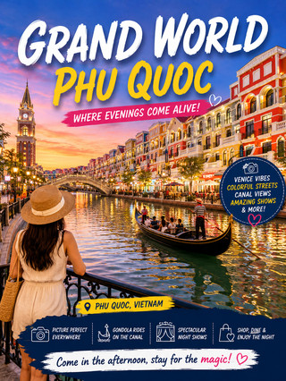 Grand World Phu Quoc: When the Evening Finally Comes Alive