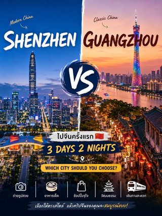 🇨🇳 SHENZHEN vs GUANGZHOU ไปจีนครั้งแรก เลือกเมืองไหนดี? 3 วัน 2 คืน