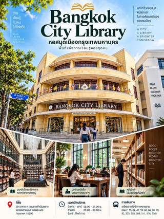 หาที่อ่านหนังสือ Bangkok City Library