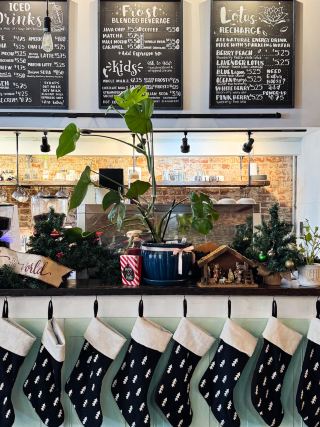 กาแฟวันหยุดกับซานตาคลอส