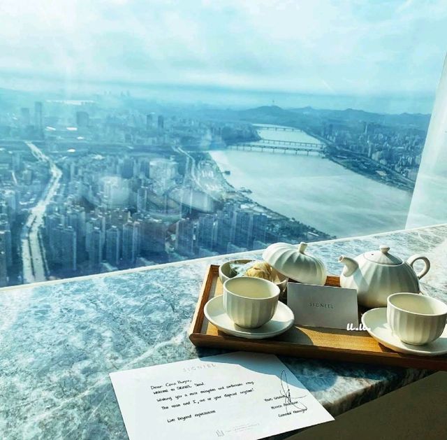 《首爾喜格尼爾酒店》⭐️首爾最高建築，居高臨下，俯瞰整個漢江景色🏙