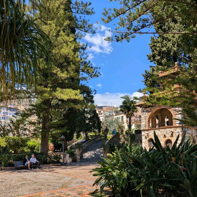 Beautiful garden in Taormina