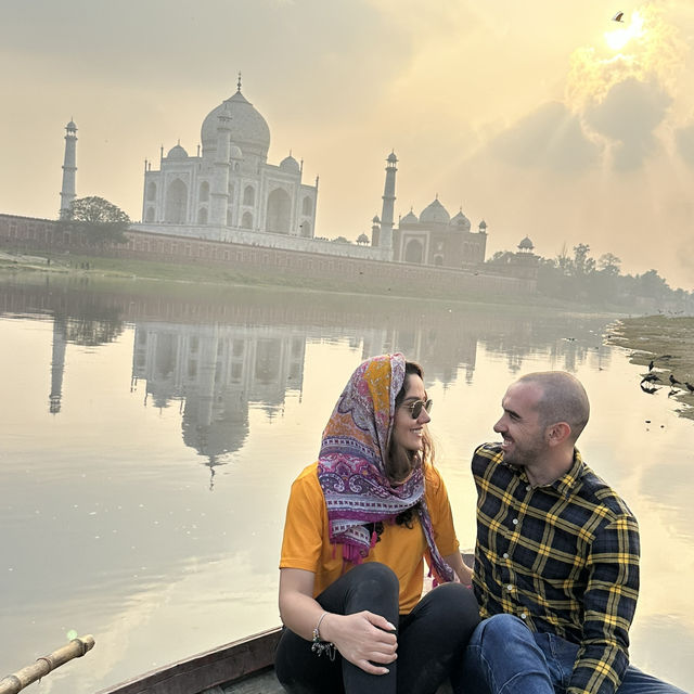 🇮🇳 Taj Mahal from the Lake! 🌅