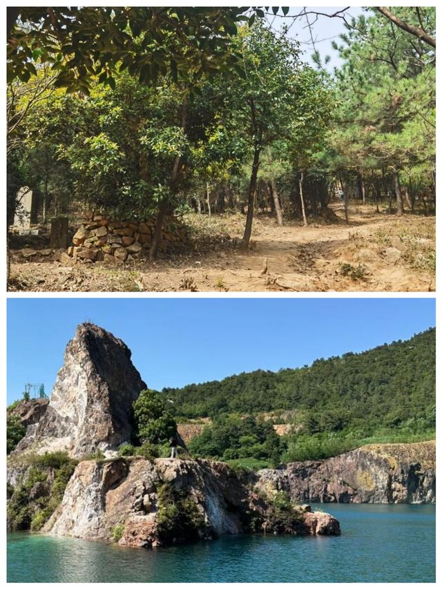 大陽山翡翠湖碧綠嘅湖水養眼秀麗嘅風景令人注目