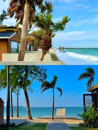 This beachfront wooden house on Weizhou Island in Beihai is truly next level.