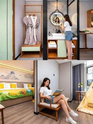 Family trip to Tancheng, stay at Moshang Qingju without tiring mom