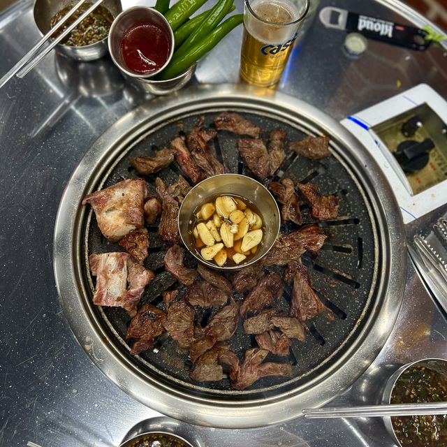 【韓国】老舗の大人気ドラム缶焼肉の新店舗