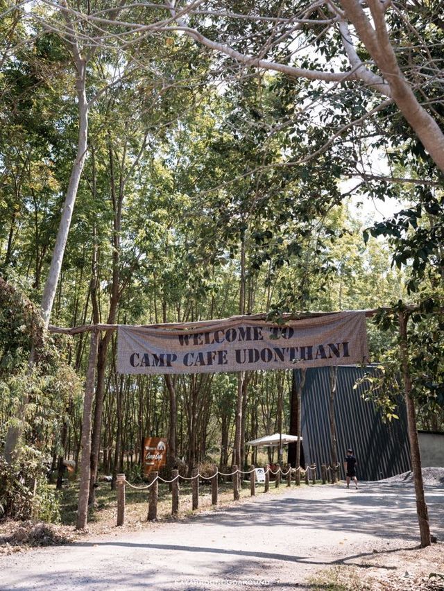 Camp Cafe คาเฟ่สไตล์แคมป์ปิ้ง ในสวนยาง อุดรฯ