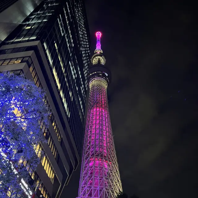 夜景的東京晴空塔