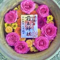 〜埼玉県〜珍しい薔薇の花手水🌹