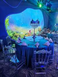 Stunning blue ocean-themed banquet hall