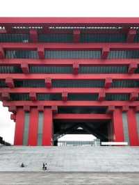 its eye-catching red exterior making it a popular spot for photos