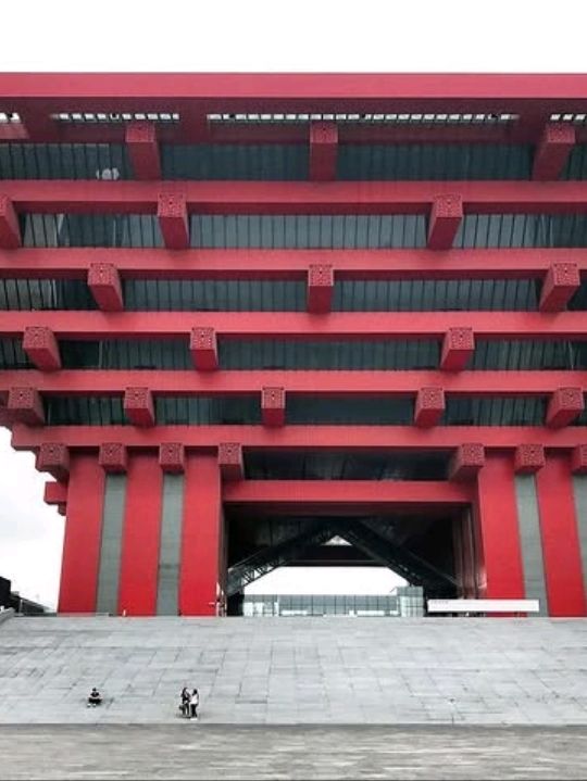 its eye-catching red exterior making it a popular spot for photos