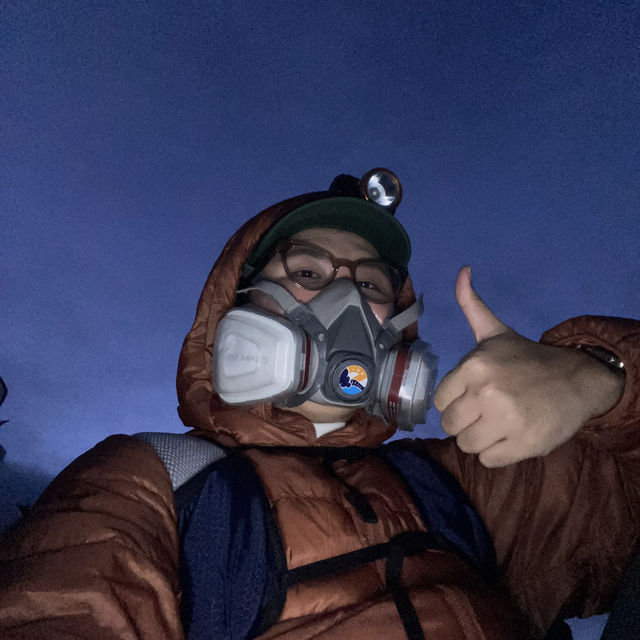 Catching Sunrise on Top of Ijen Mountain