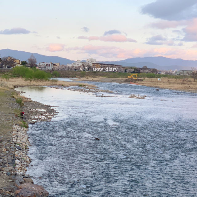 일몰시간에 가니 더 황홀했던 아라시야마 🌊🏞️🌅