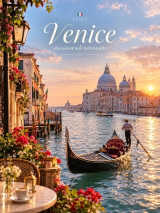 🇮🇹✨ เวนิส (Venice) ประเทศอิตาลี — เมืองแห่งสายน้ำสุดโรแมนติก

หากความรักมีรูปร่างเป็นเมืองสักแห่ง เวนิสคงเป็นหนึ่งในสถานที่ที่งดงามที่สุดบนโลก 🌹 เมืองแห่งสายน้ำที่เปี่ยมด้วยเสน่ห์ รายล้อมด้วยคลองสายเล็ก อาคารเก่าแก่สีพาสเทล และสถาปัตยกรรมอันวิจิตรที่สะท้อนความรุ่งเรืองของอดีต ราวกับกาลเวลาได้หยุดนิ่งอยู่ท่ามกลางความงดงามเหล่านี้

🚤 ล่องเรือกอนโดลาท่ามกลางมนตร์เสน่ห์แห่งเวนิส ชมเรือสีดำลำเรียวแล่นผ่านคลองสายเก่า เคลื่อนตัวอย่างแผ่วเบาใต้สะพานหิน ขณะที่แสงแดดอ่อน ๆ สาดกระทบผิวน้ำและอาคารริมคลอง ทุกช่วงเวลาราวกับฉากหนึ่งจากภาพยนตร์รักที่แสนละมุน

🏛️ สัมผัสความคลาสสิก ณ จัตุรัสซานมาร์โก ชื่นชมความสง่างามของมหาวิหารซานมาร์โกและหอระฆังที่ตั้งตระหง่านเหนือเมือง ก่อนเดินทอดน่องไปตามตรอกเล็ก ๆ แวะจิบกาแฟอิตาเลียน และปล่อยให้เสน่ห์ของเมืองค่อย ๆ เติมเต็มความทรงจำ

เวนิสไม่ได้เป็นเพียงเมืองที่สวยงาม แต่เป็นเมืองที่ทำให้เราอยากใช้ชีวิตให้ช้าลง เพื่อซึมซับทุกแสงสี ทุกสายลม และทุกช่วงเวลาอันแสนพิเศษ 💕 เพราะบางครั้ง…ความสุขของการเดินทาง ก็ไม่ใช่การไปให้ถึงจุดหมาย แต่คือการได้หลงรักระหว่างทาง

#Venice #Italy #เวนิส #อิตาลี