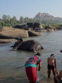 Morning by the Tungabhadra River in Hampi