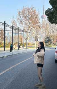 乍浦橋拍照體驗了一回女明星