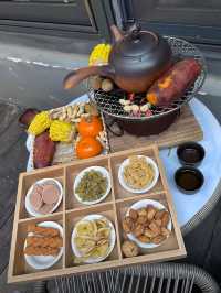 九宮格泡湯。