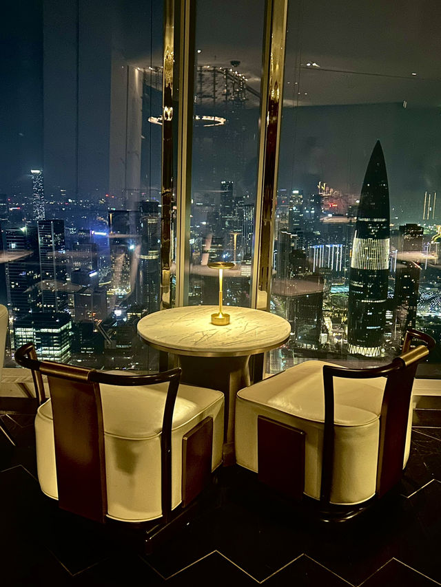 Enjoying night view of Shenzhen 