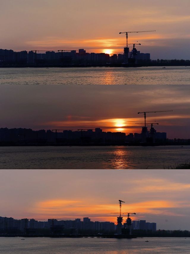 長沙落日「夕陽點會浪漫，浪漫嘅係你呀」