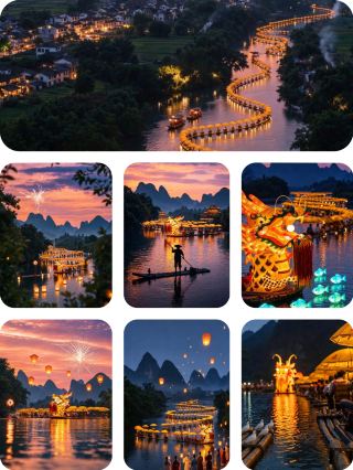 多くの人気夜景を見てきましたが、陽朔に驚かされました