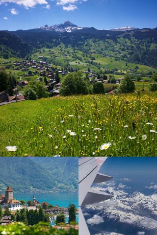 半分は透き通った湖と海、半分は雪を頂いた山々｜スイスのロマンチックな雰囲気は、心を癒してくれる。