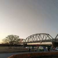 高屏舊鐵橋 夕陽餘暉美不勝收