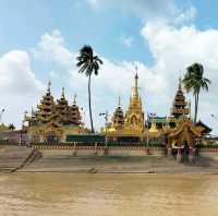 Temple in the middle of river