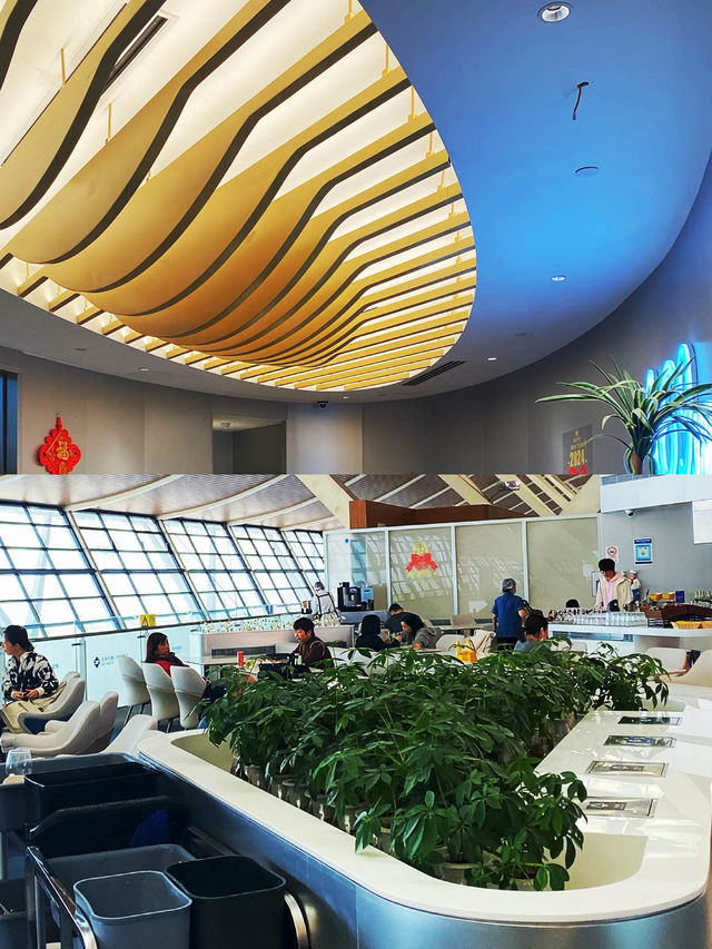 VIP lounge in Shanghai Pudong Airport 🥘