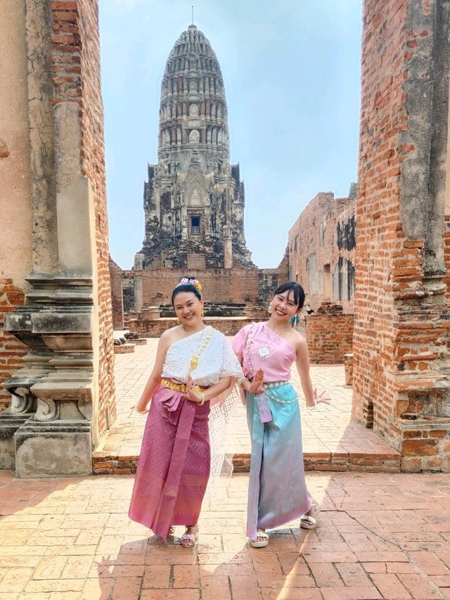 เเต่งชุดไทยไปวัดไชย🙏🙏