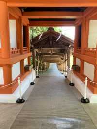 【岡山】この廻廊は吉備津神社の境内にありました