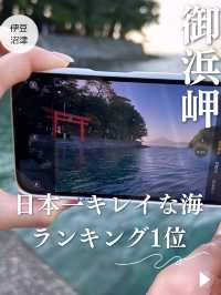 【伊豆沼津】日本一キレイな海ランキング1位✨神秘的な鳥居と神社⛩️