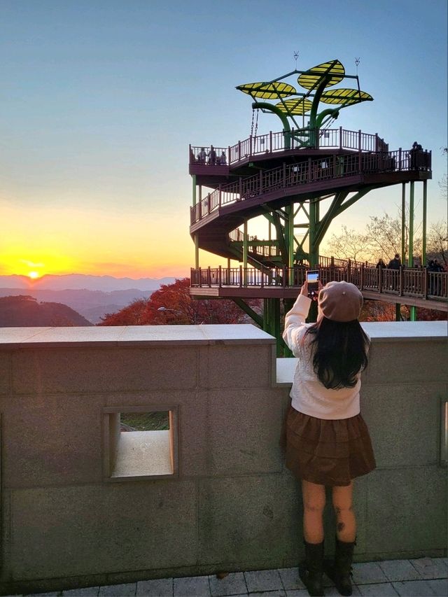 일몰이 아름다운 단풍명소 말티재전망대