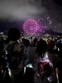 熱海城前から見る熱海花火大会🎆
