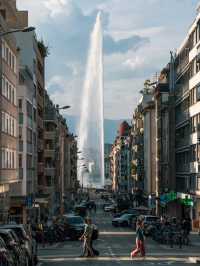 【スイス】ジュネーブ🇨🇭街の象徴、大噴水