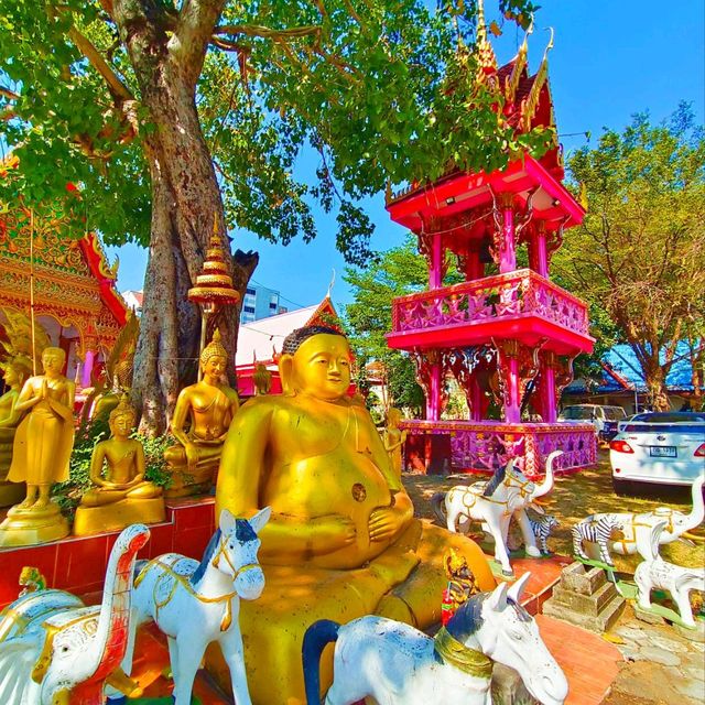 อุโบสถสีชมพู วัดเพลง นนทบุรี