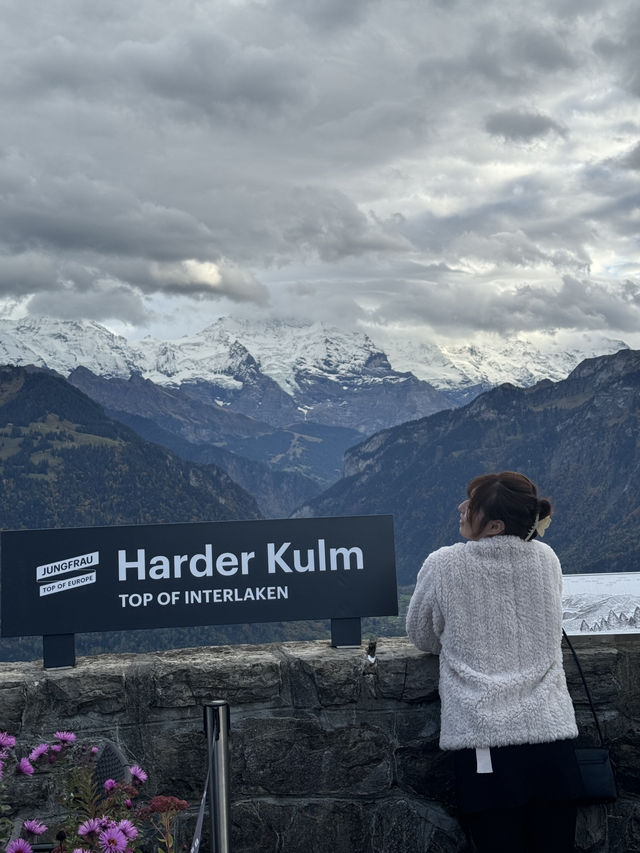 瑞士🇨🇭絕佳觀景台俯瞰Interlaken 兩大湖🩵日落美景