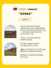 Danba itinerary 