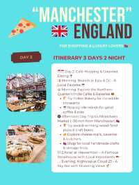 Manchester 3days itinerary ✈️