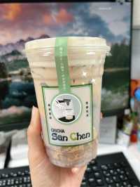 ชานมเผือกหอมละมุนที่ Chicha San Chen