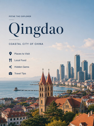 🇨🇳 Qingdao, kota tepi laut yang santai dengan nuansa Eropa, bir, dan makanan laut. 🌊🍺