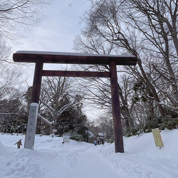 北海道神宮的美麗雪景
