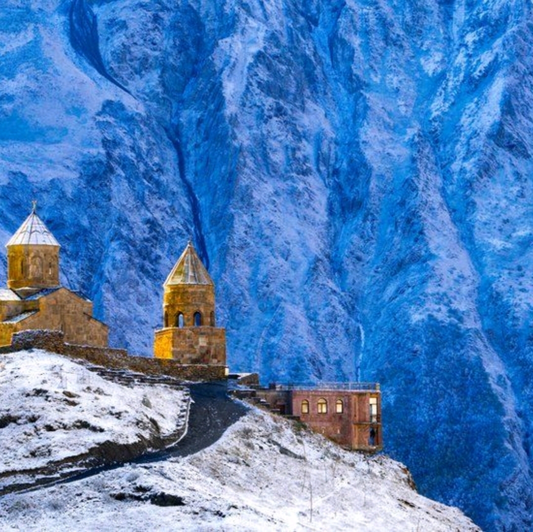 The country georgia is between europe and asia
 it has beautiful, spectacular nature The places distinguished by beauty. 
in georgia there are places that we can see in other places in The world
Some of The are on mountains
I amn't going to tell you The hole history of tis but I am sure you will go and visit this places
But remember not only this photoes describe georgia I Just have part of it
So visit and have fun

    P. S
and dont forget to like and share👋
