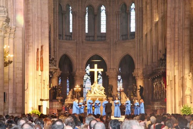 Upstairs in Notre Dame, there are no monsters